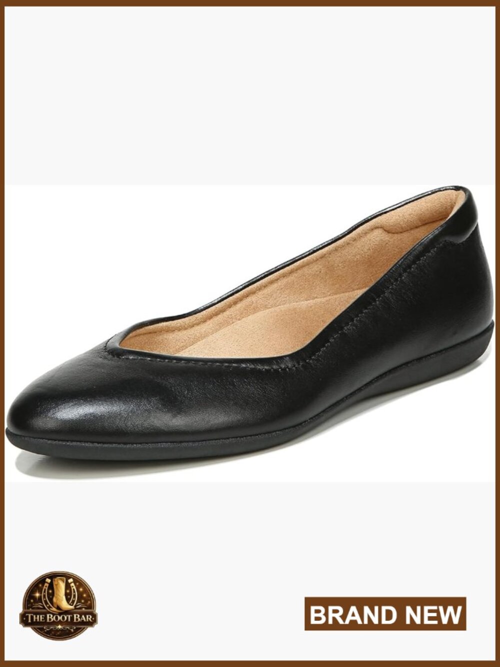 Non-Slip Ballet Flats, Leather, Contour+ Comfort, Everyday Wear
